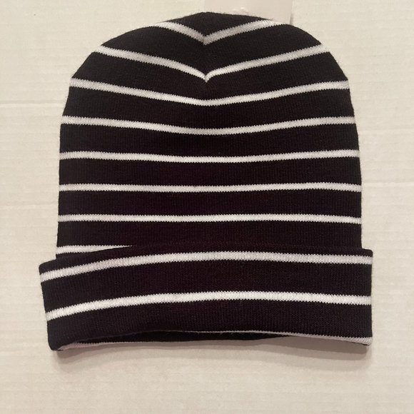NWT Vans Off The Wall Women's Breakin Curfew Black Striped Beanie Onesize - Picture 3 of 10